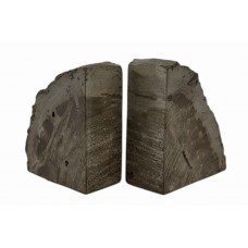 Zeckos Indonesian Brown / Gray Petrified Wood Bookends 4-6 Pounds 602003433078  192537476947